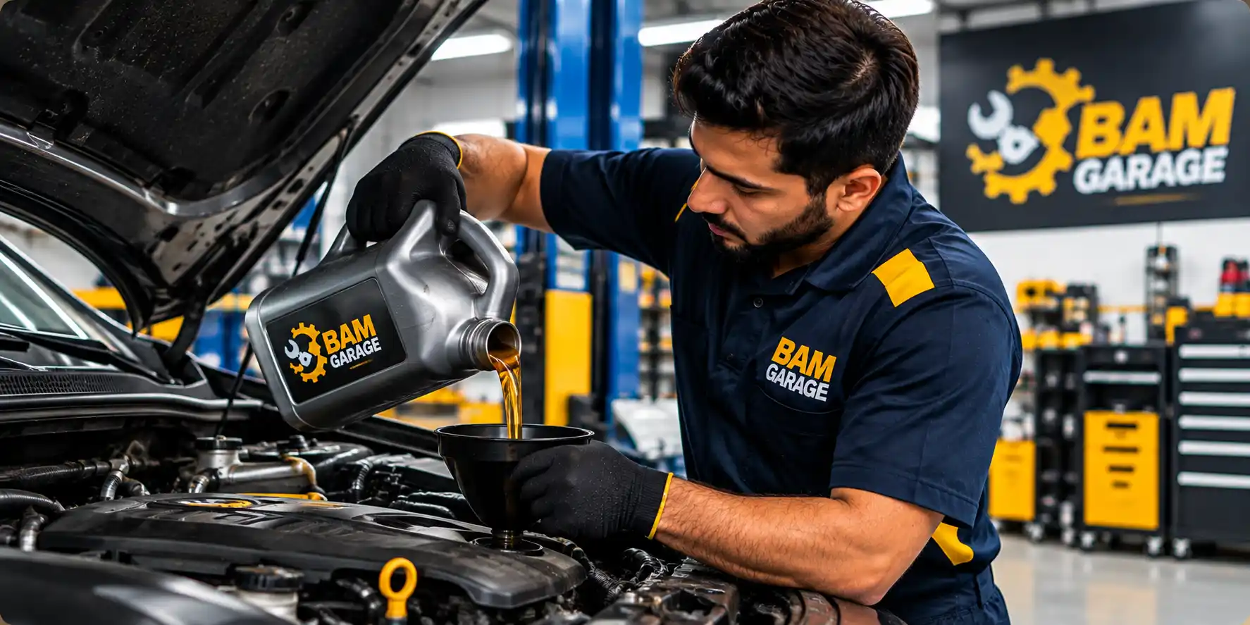 Oil change and car servicing at BAM Garage